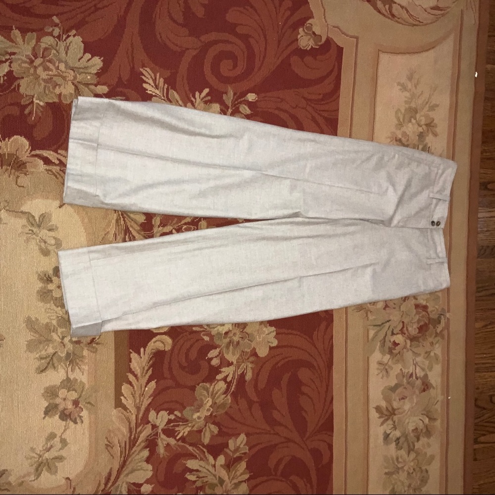 Wide leg tan pants